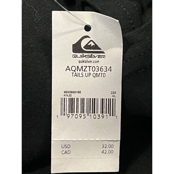 Quiksilver Waterman Collection Black Graphic Tee Extra Large XL Short Sleeve New - Picture 7 of 7